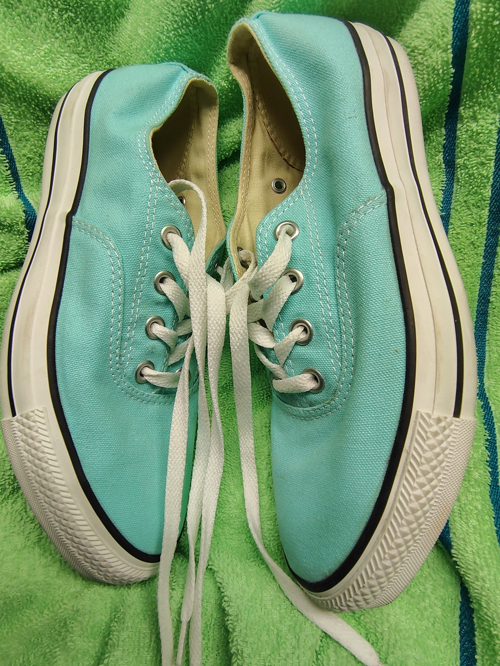 Converse Women’s Athletic Shoes in Turquoise - Picture 2 of 6